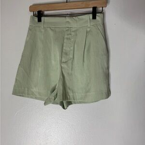 Zara Mint Green High Waist Women's Shorts